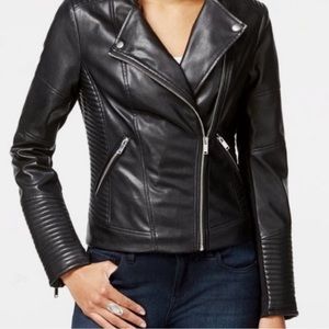 Bar lll Faux Leather Moto Jacket